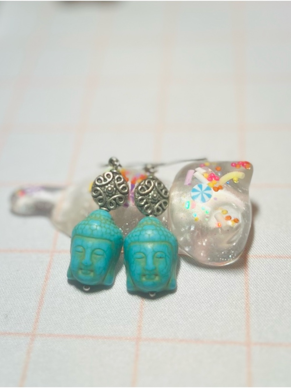 EARTHBOUND Turquoise Buddha Dangle Earrings